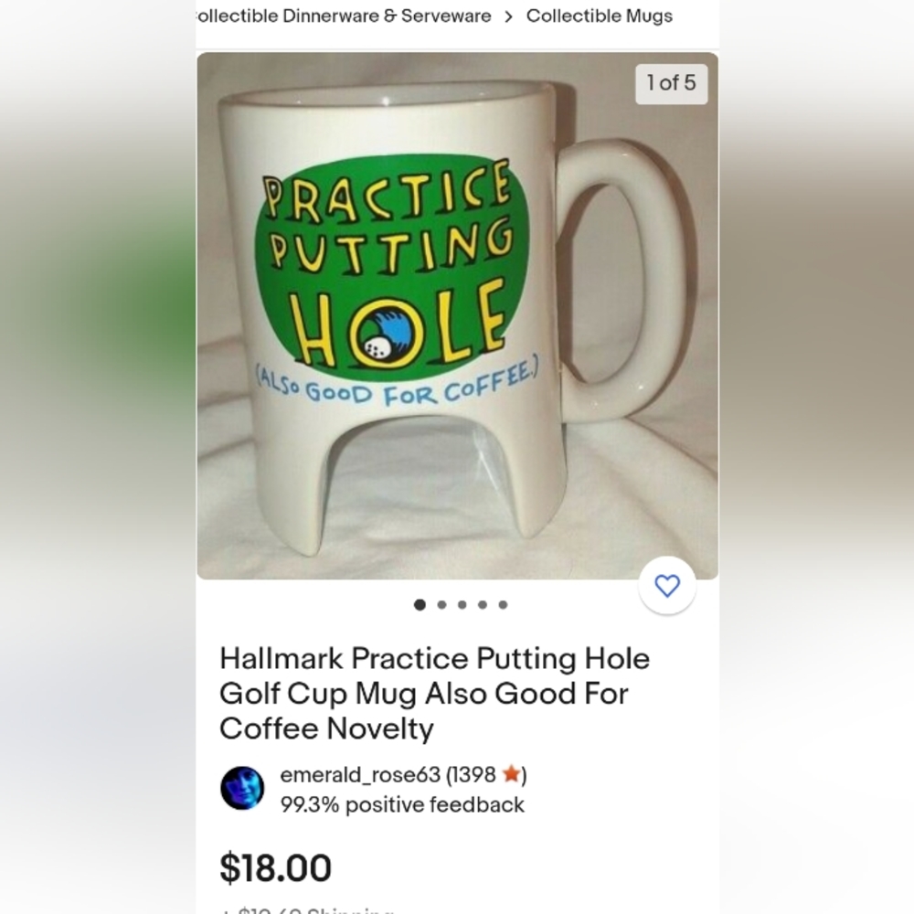 Hallmark Golf putting mug